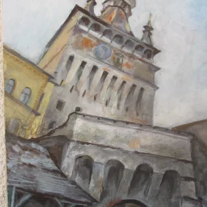 צריח ,ומגדל הכנסייה עם שעון הפלא