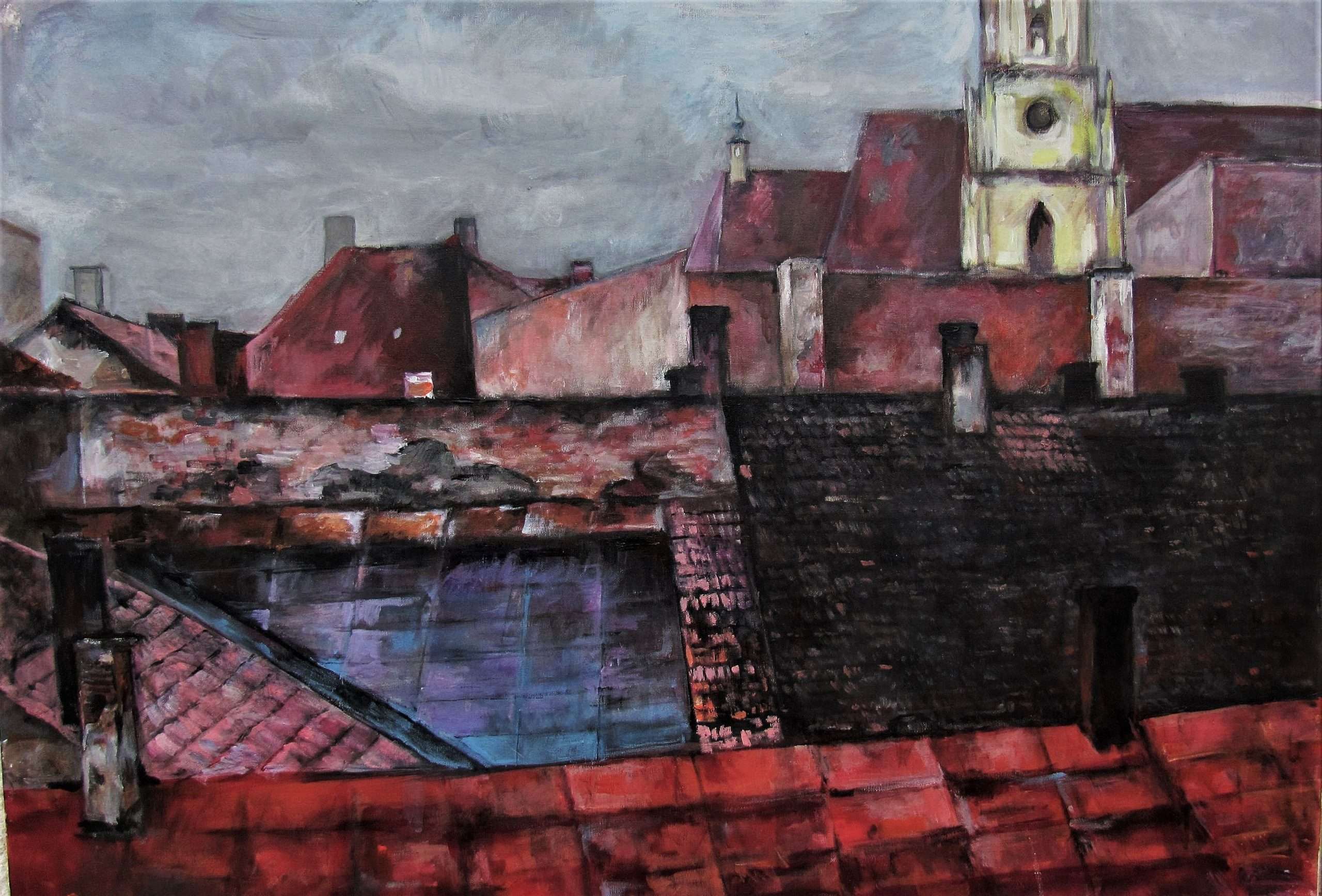 גגות אדומות וכנסיה